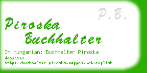 piroska buchhalter business card